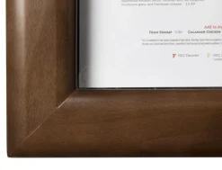 Porte-menu lumineux rectangulaire wengé 4 pages led Classique - SECURIT Outlet