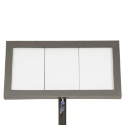 SECURIT Porte-menu lumineux rectangulaire gris 3 pages led Outlet