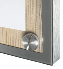 Porte-menu rectangulaire brun 1 pages Glass Star - SECURIT Best