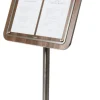 SECURIT Porte-menu rectangulaire brun 4 pages Glass Star