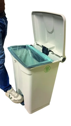 Porte-sac avec 3 clips amovibles pour collecteur 70 L et 90 L plastique noir - PROBBAX Online