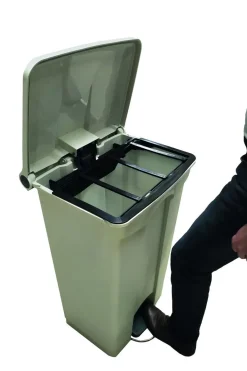 Porte-sac avec 3 clips amovibles pour collecteur 70 L et 90 L plastique noir - PROBBAX Online