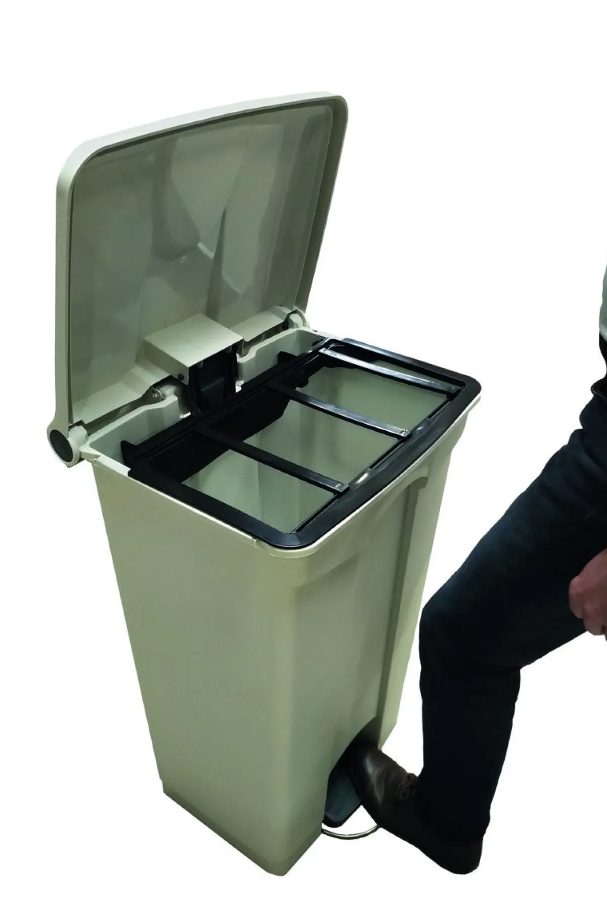 Porte-sac avec 3 clips amovibles pour collecteur 70 L et 90 L plastique noir - PROBBAX Online