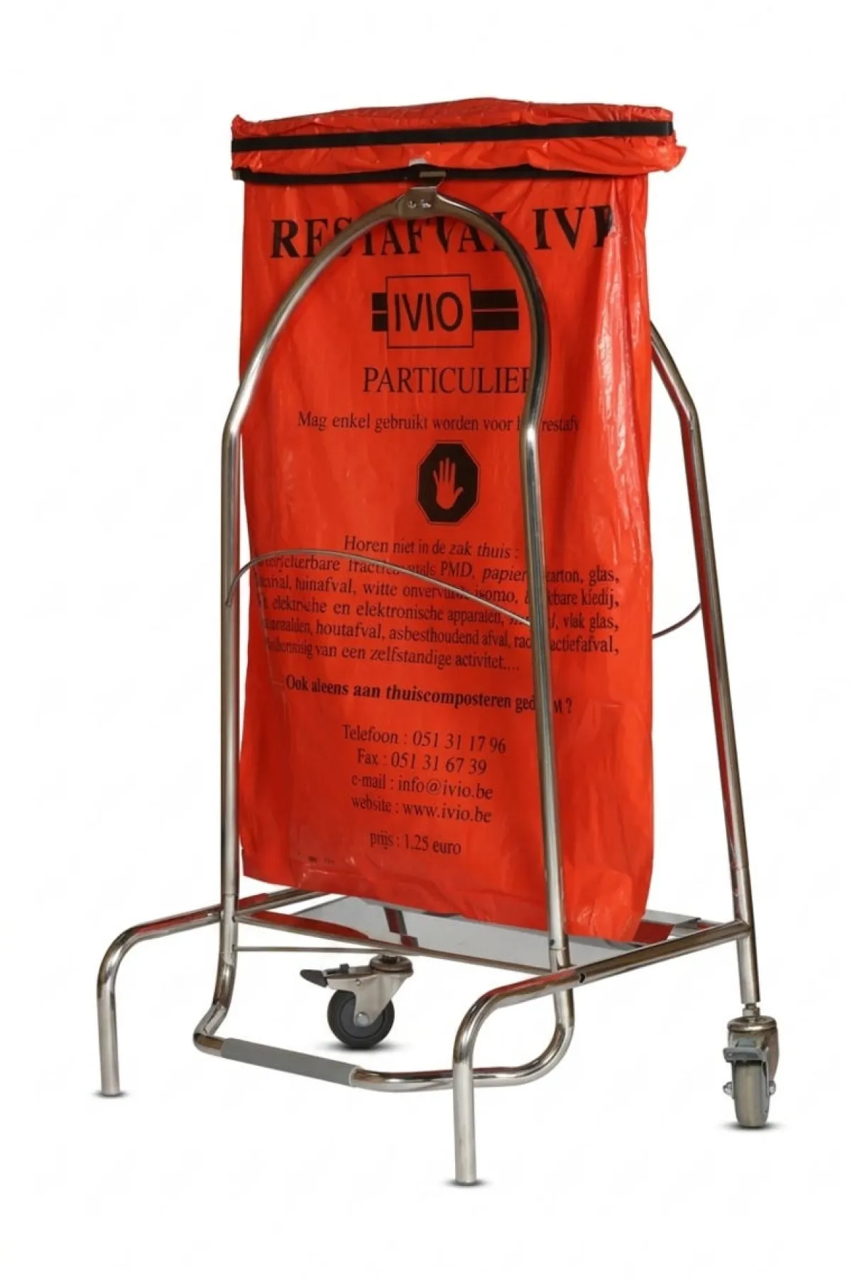 PROBBAX Porte sac à pinces inox 110 L Discount