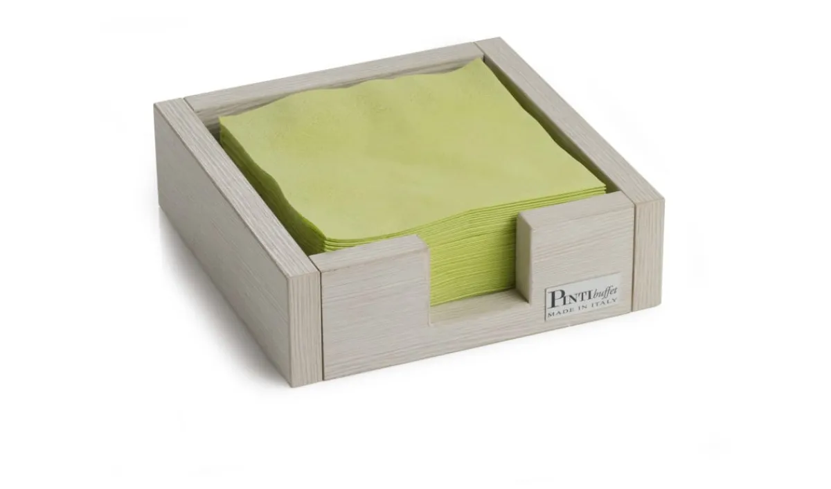 Porte-serviette bois 21,5x21,5x6,5 cm Compact - PINTINOX Discount