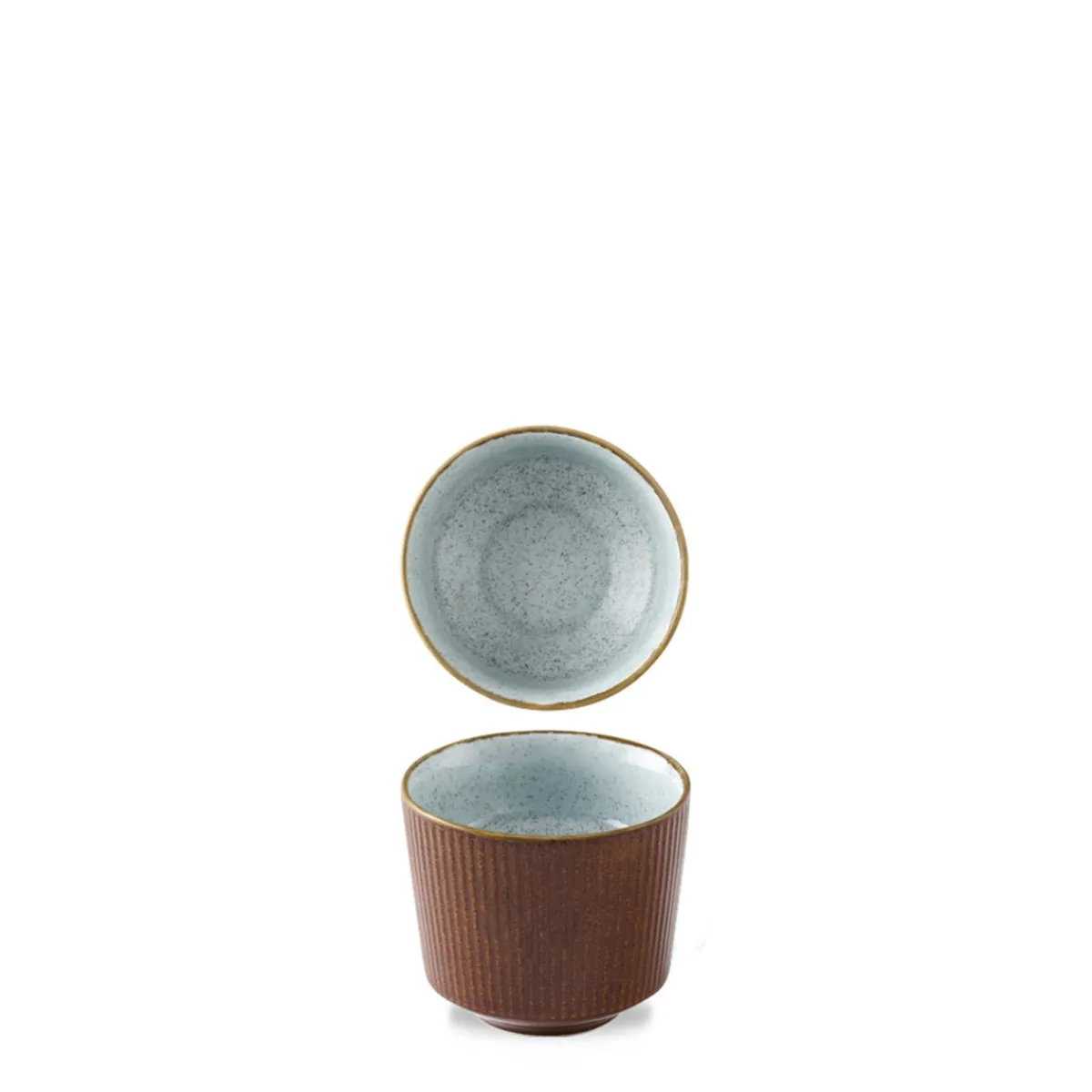 CHURCHILL Pot a frites rond brun porcelaine vitrifiée Ø 9,5 cm Stonecast Natural Discount