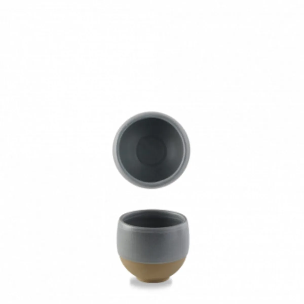 Pot a frites rond gris porcelaine vitrifiée Ø 8,6 cm Emerge Seatle - CHURCHILL Discount