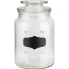 APS Pot avec couvercle et étiquette pour craie verre Ø 11,5 cm 19,5 cm 1,2 L New