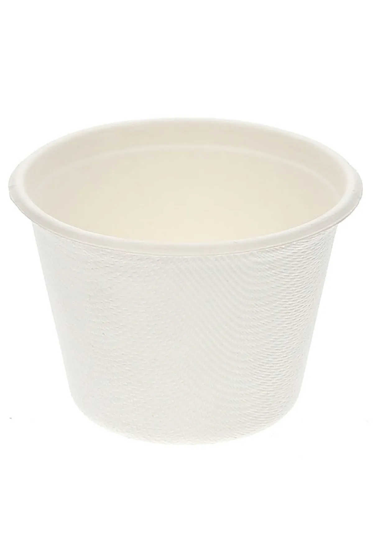 Pot bagasse blanc Ø 7,5 cm 5,4 cm Oxstal (1000 pièces) - PRO.MUNDI