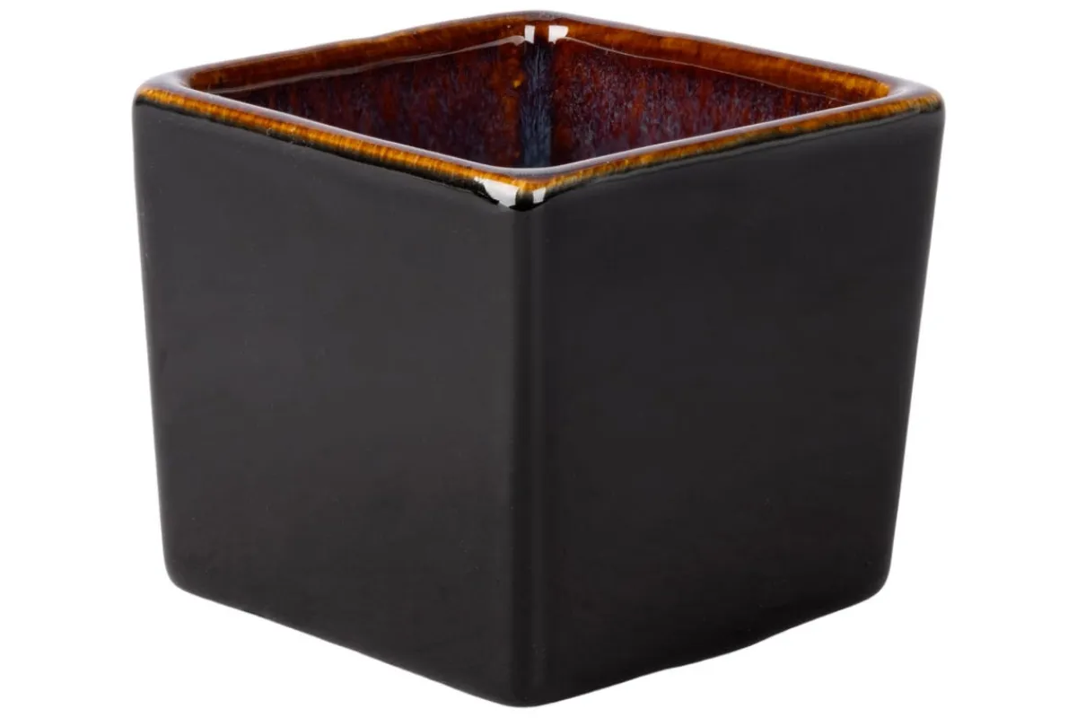 Pot carré noir porcelaine 6 cm Bogota - PROOF Hot