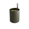 Pot haut rond marron porcelaine Ø 12,5 cm The Grid - APS Best