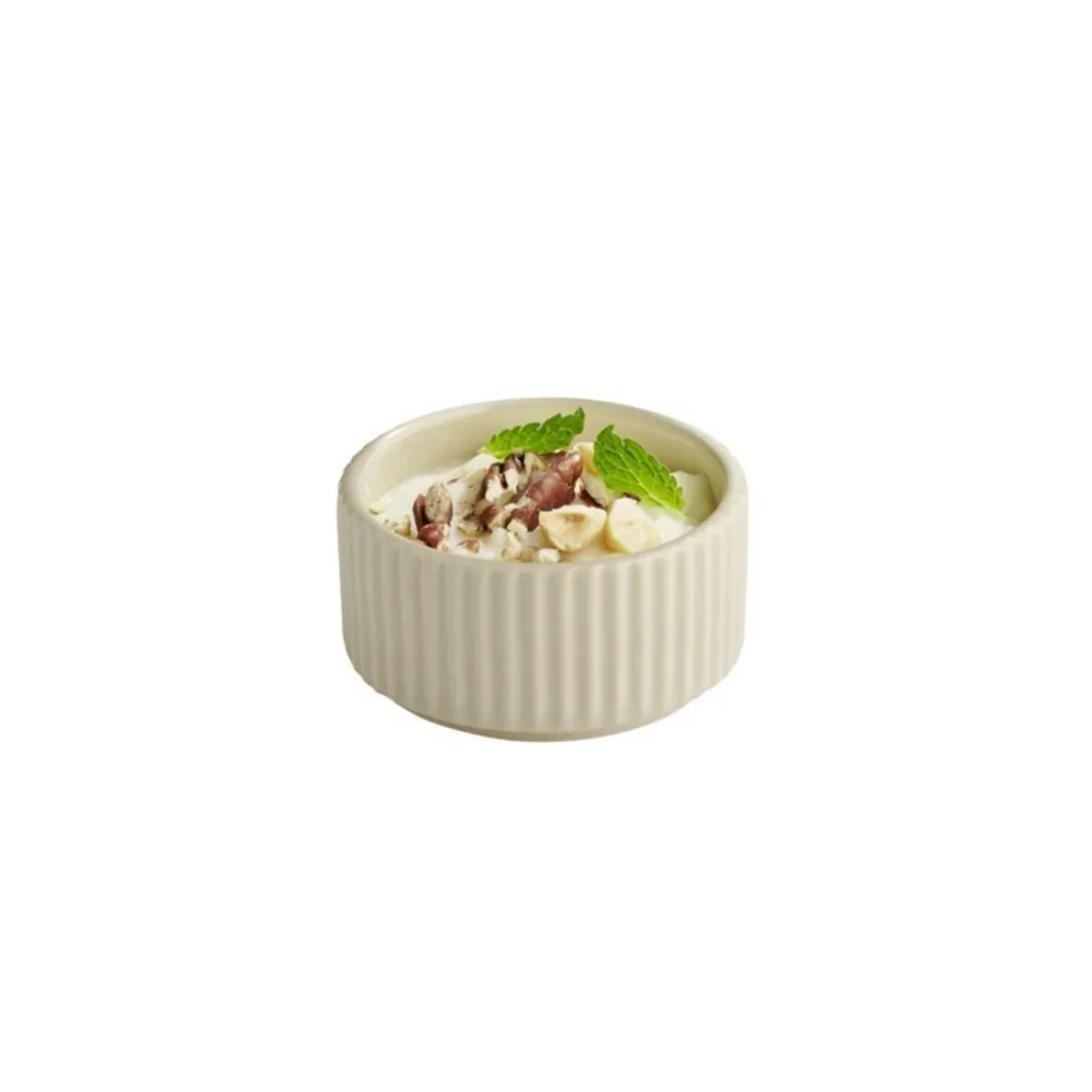 Pot rond beige porcelaine Ø 7,5 cm The Grid - APS Sale