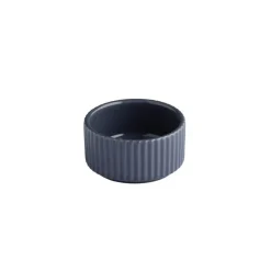 Pot rond bleu marine porcelaine Ø 7,5 cm The Grid - APS Clearance