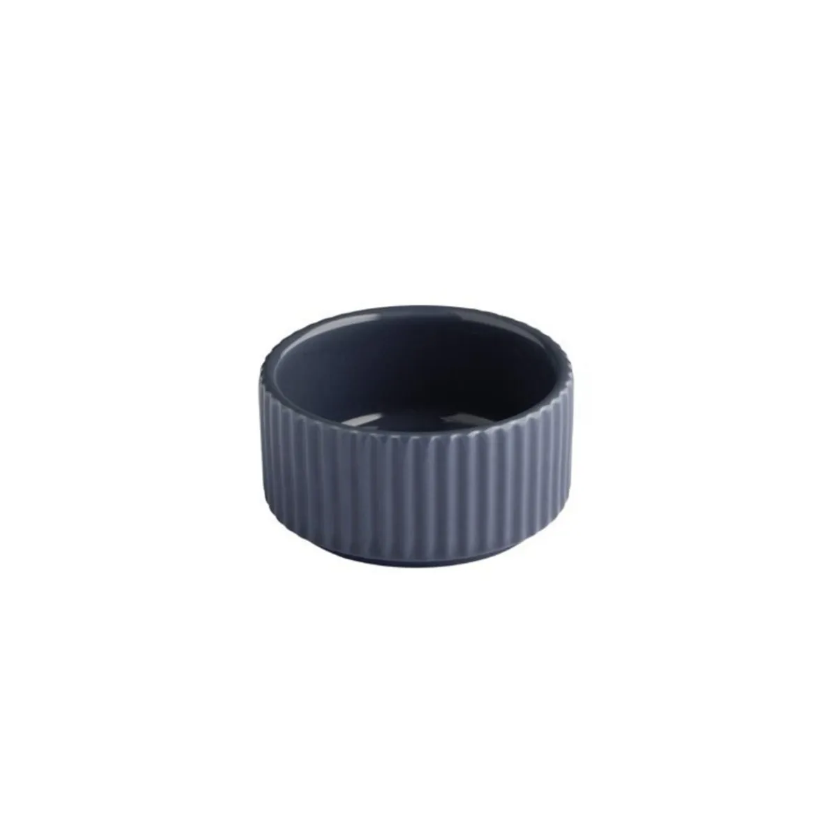 Pot rond bleu marine porcelaine Ø 7,5 cm The Grid - APS Clearance