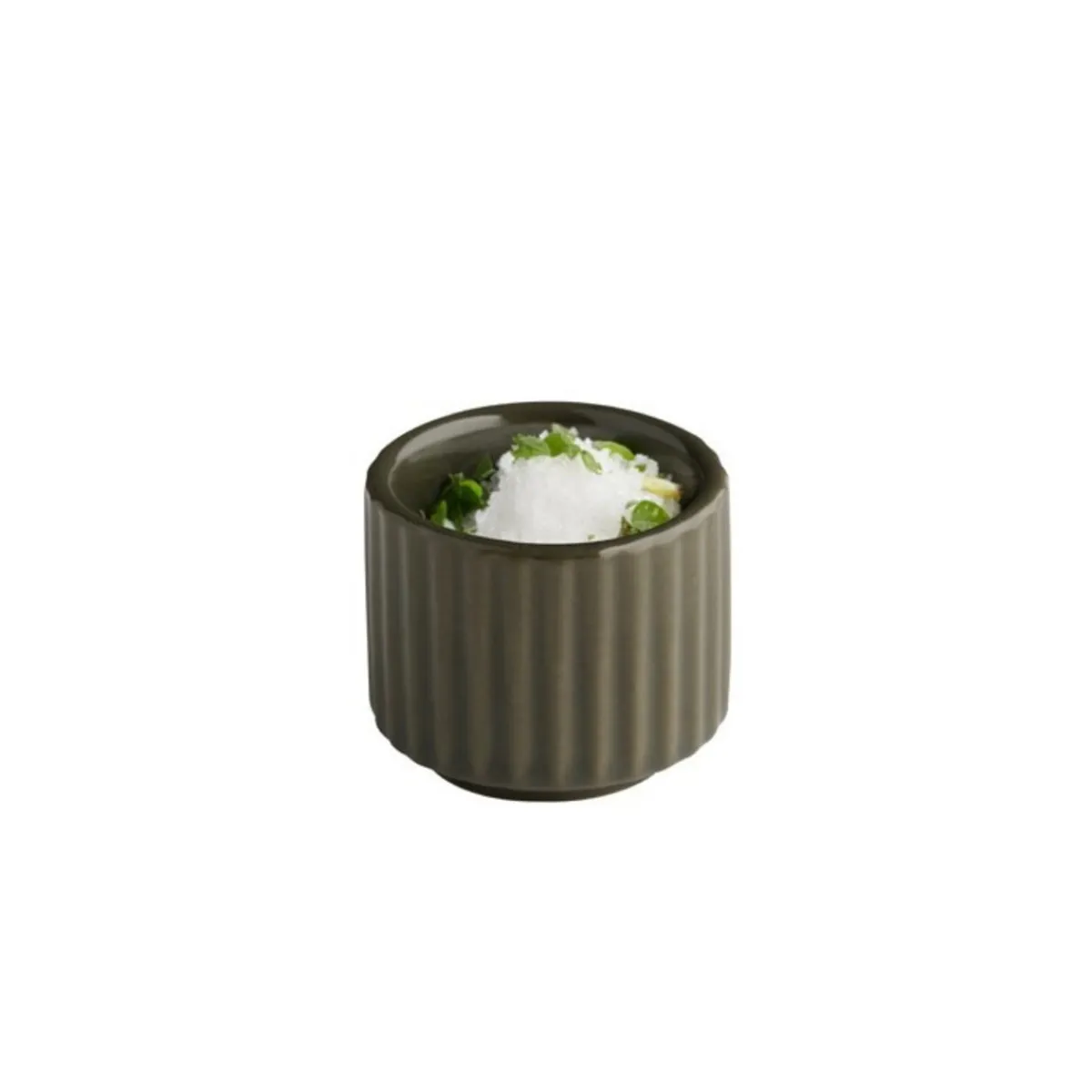 Pot rond marron porcelaine Ø 4,5 cm The Grid - APS Hot