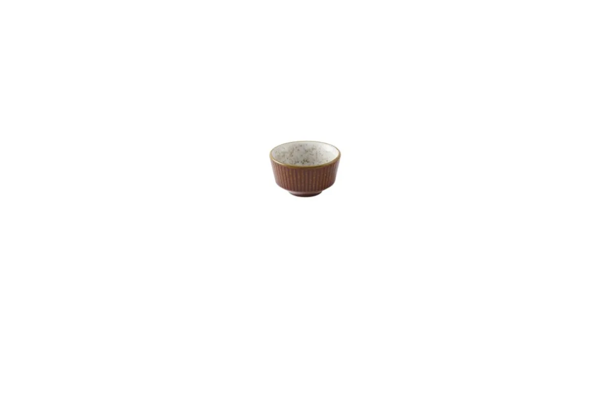 Pot à sauce rond brun porcelaine vitrifiée Ø 8 cm Stonecast Natural - CHURCHILL Outlet