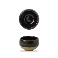 Pot à sauce rond brun porcelaine vitrifiée Ø 6 cm Emerge Cinnamon - CHURCHILL Online
