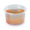Pot à sauce rond transparent Ø 7,3 cm 4 cm 8 cl (100 pièces) - ALPHAFORM