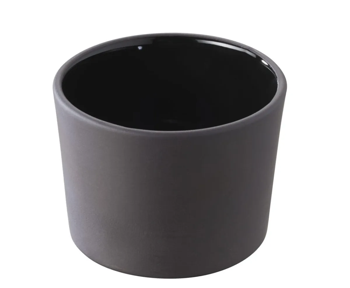 Pot à tapas rond noir porcelaine culinaire Ø 8 cm Solid - REVOL Outlet