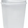ROSSIGNOL Poubelle couvercle basculant plastique 18 L blanc Best