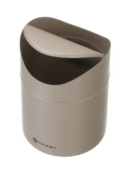Poubelle de table couvercle pivotant beige acier Ø 120 cm 16,5 cm Uniq - HENDI Sale