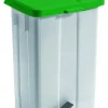 Poubelle à pédale plastique 50 L blanc - GILAC Online