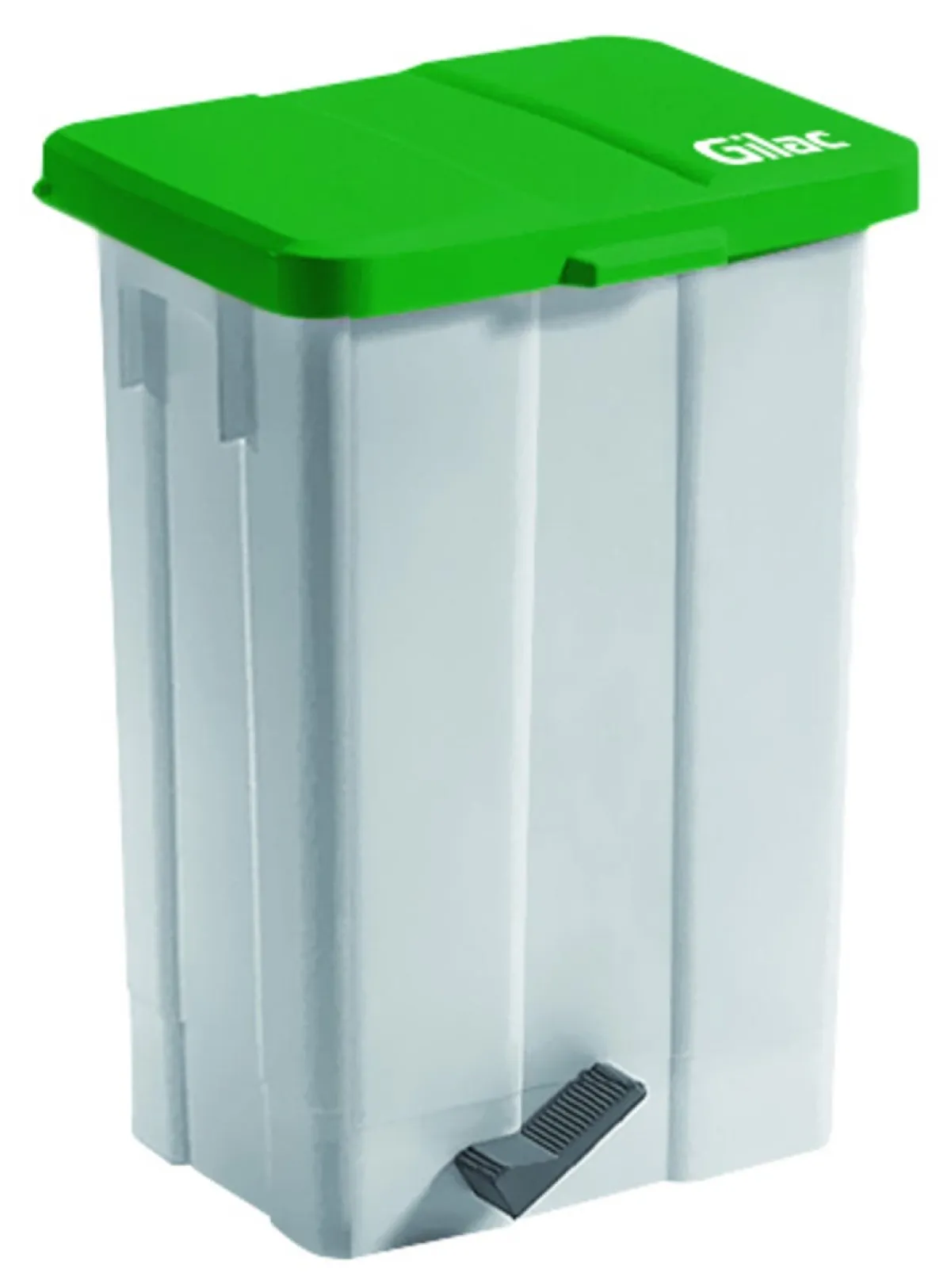 Poubelle à pédale plastique 50 L blanc - GILAC Online