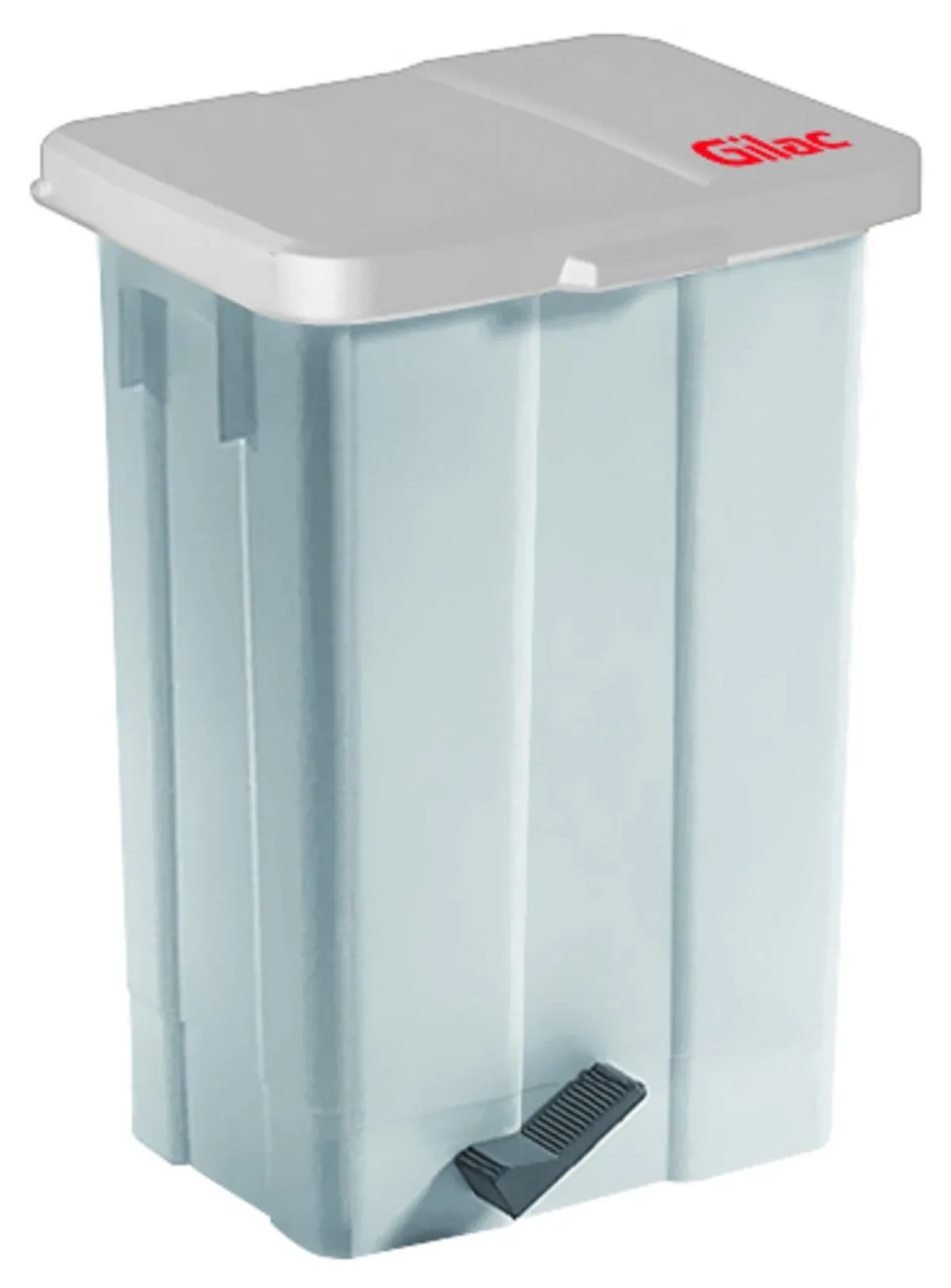 Poubelle à pédale plastique 50 L blanc - GILAC Clearance