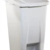 Poubelle à pédale plastique 60 L blanc - ROSSIGNOL Sale