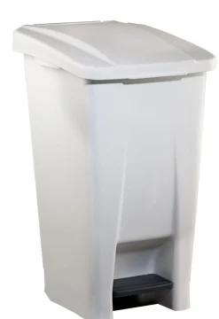 Poubelle à pédale plastique 60 L blanc - ROSSIGNOL Sale