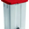 GILAC Poubelle à pédale plastique 50 L blanc Discount