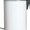 Poubelle à pédale rond blanc acier - PROBBAX Clearance