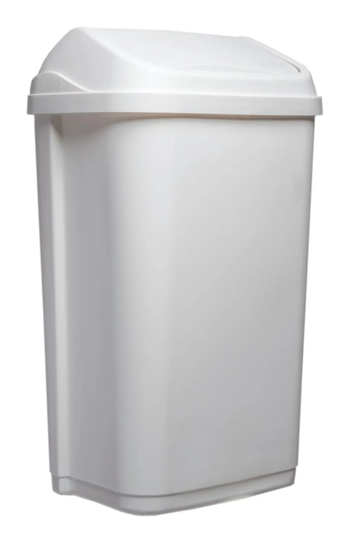 Poubelle plastique 50 L blanc - PROBBAX New