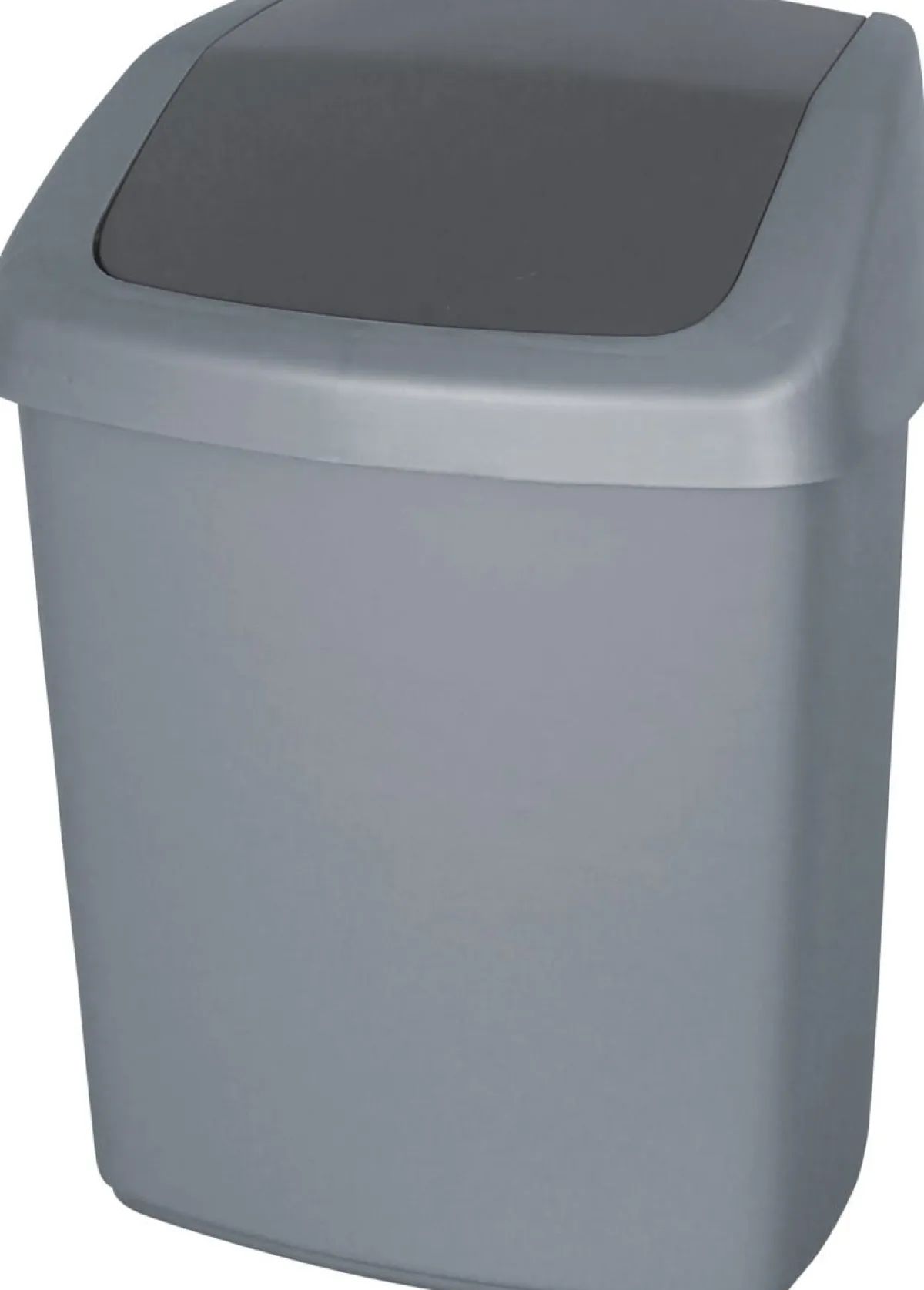 Poubelle plastique 15 L gris - PROBBAX Discount