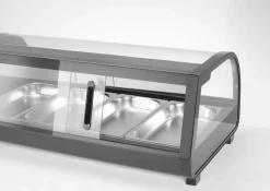 Presentoir sushi refrig 42l noir froid positif 42 L 4 bacs - HENDI Discount