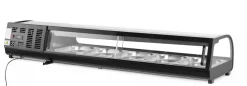 HENDI Presentoir sushi refrig 5x gn 1/2 noir froid positif 5 bac(s) 5 bacs