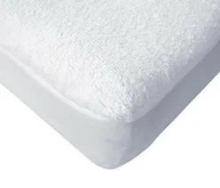 Aucune Protège matelas éponge PVC blanc 200x90 cm 225 g/m² coton Toucan
