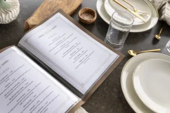 SECURIT Protège-menu A5 marron Nature Clearance