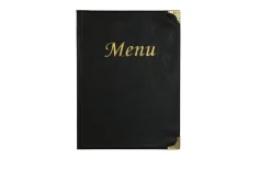 Protège-menu A4 rectangulaire noir 10 vues ajoutables Basic - SECURIT Online