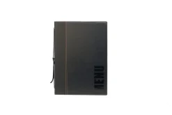 Protège-menu A4 rectangulaire noir 4 vues ajoutables - SECURIT Discount