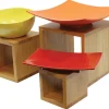 TABLECRAFT Présentoir brun bambou 23 cm Barclay Risers (3 pièces) Online