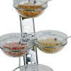 Présentoir buffet 4 bols acier gris 39x31x66 cm 2,5 L Sunday - APS Outlet