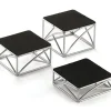 Présentoir carré noir acier 15 cm (3 pièces) - TABLECRAFT