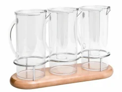 ZEPE Présentoir à céréales 3 X 2,8 L bois 48 cm Legno Clearance