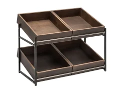 ZEPE Présentoir gn1/1 2 niveaux bois 56x34x43,5 cm Dolomiti Online