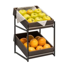 ZEPE Présentoir gn1/2 2 niveaux bois 29,5x34x43,5 cm Dolomiti Sale