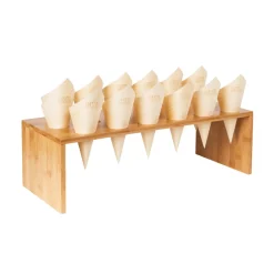Présentoir haut pour cônes en pin et verrines bambou 46 cm x 14 cm Oxstal (4 pièces) - PRO.MUNDI