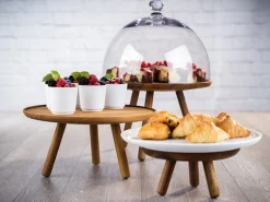 Présentoir à pâtisserie acacia Ø 200 mm 105 mm Acacia - APS