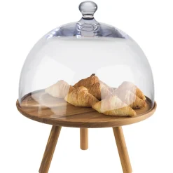 APS Présentoir à pâtisserie acacia Ø 300 mm 105 mm Acacia
