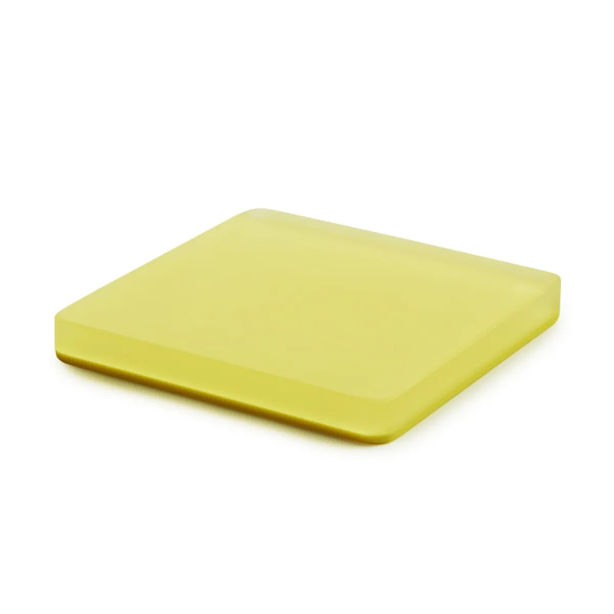 Présentoir à pâtisserie carré jaune résine Nacryl® 8 cm Mealplak - REVOL Discount